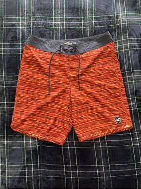Hollister orange swim trunks. Size 32. Excellent condition!